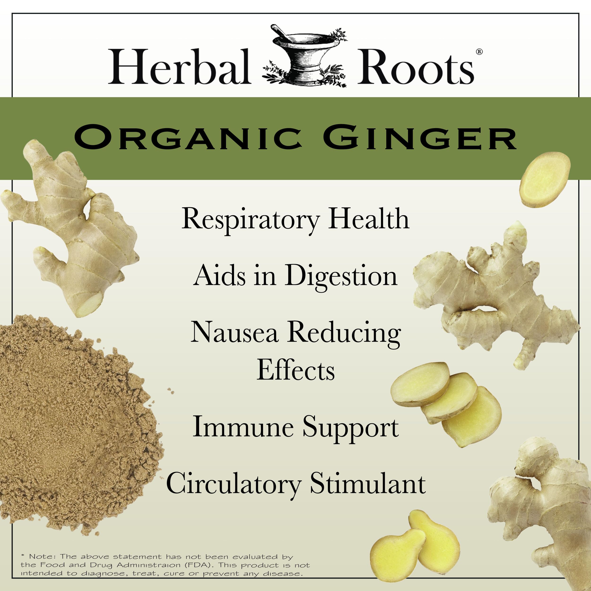 Herbal Roots cápsula en mano para comparar tamaño y facilitar la toma
