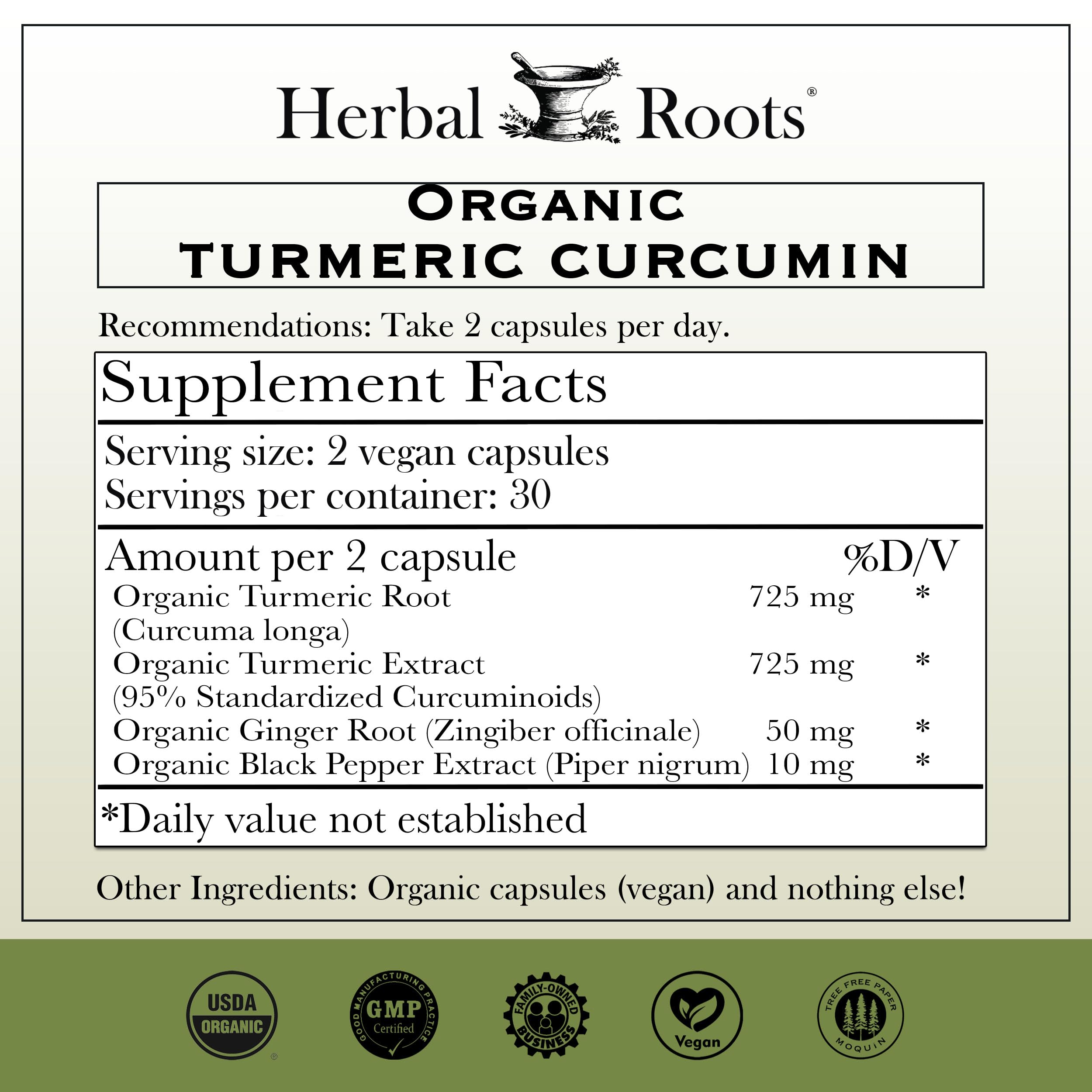 Herbal Roots primer plano de cápsulas veganas y textura, fácil de tragar