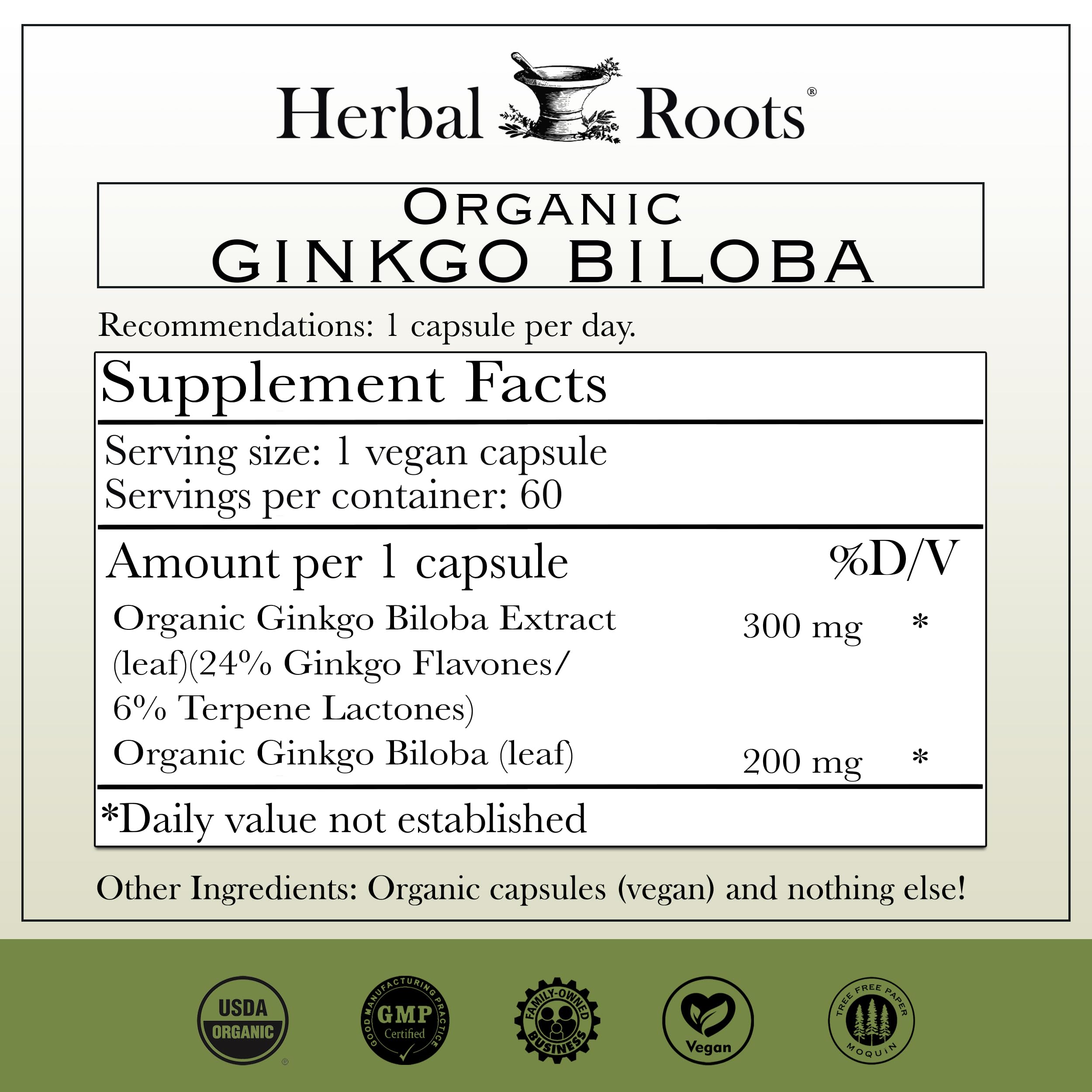 Herbal Roots cápsulas detalle de textura que destaca pureza y formulación vegana