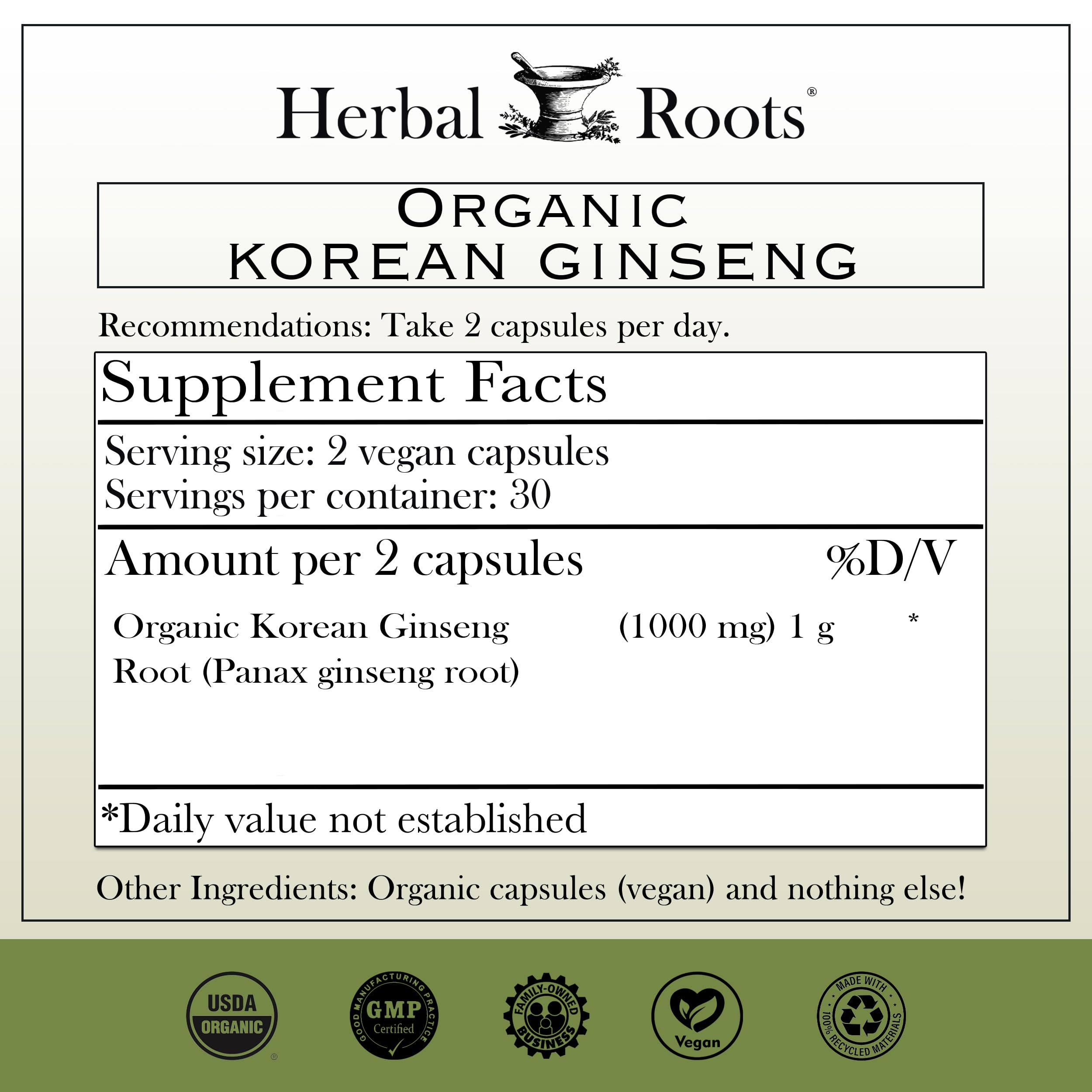 Herbal Roots cápsulas veganas detalle para dosificación práctica