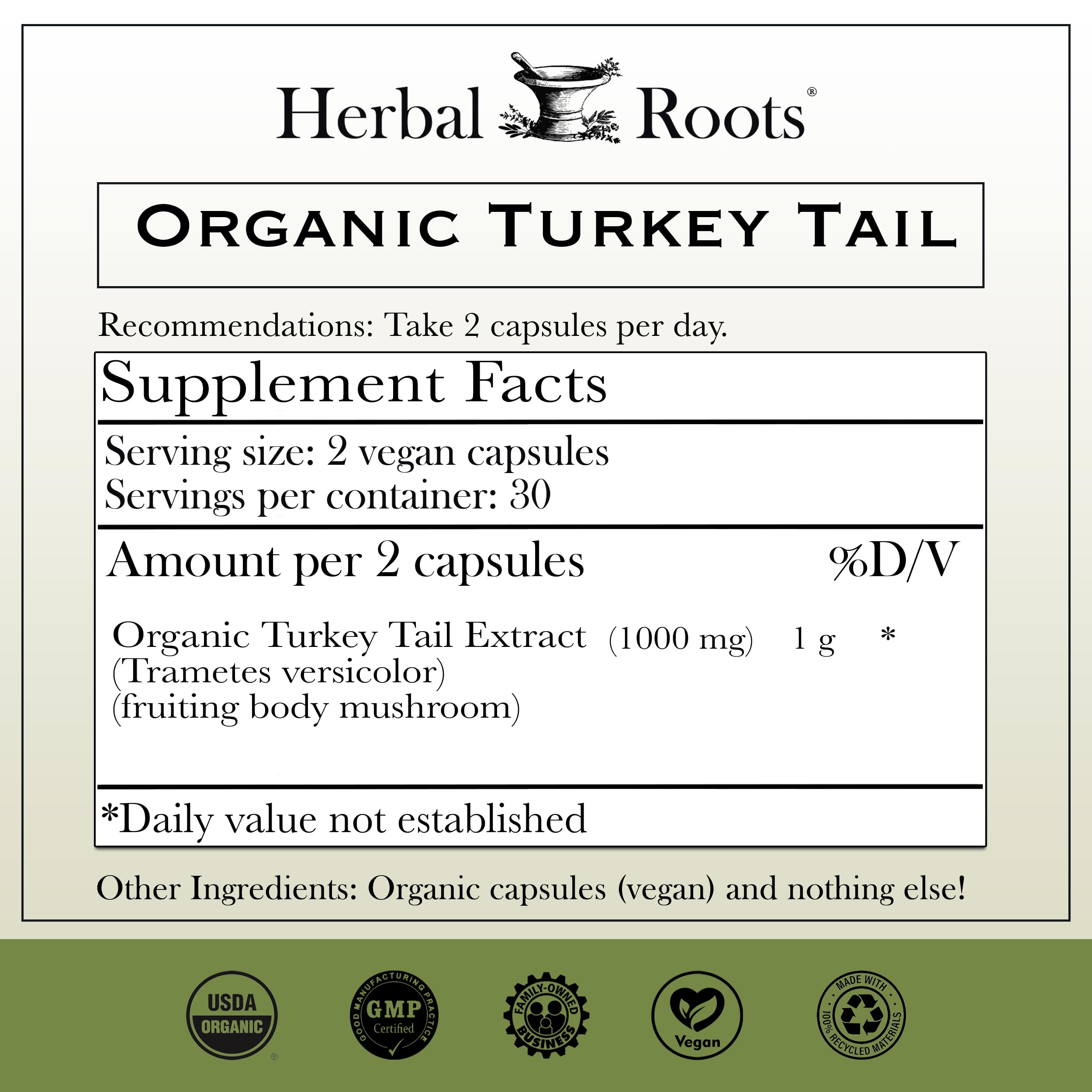 Herbal Roots cápsulas detalle, formato vegano fácil de tragar