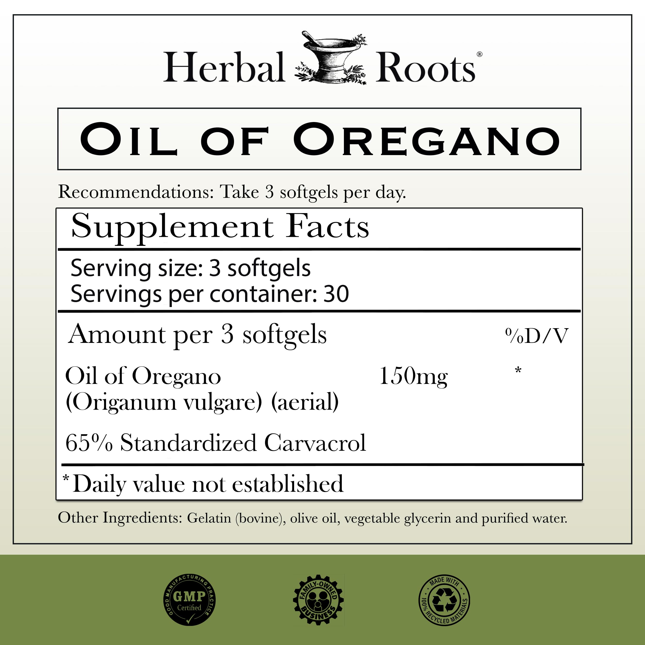 Herbal Roots close-up de cápsulas destacando su textura y facilidad de tragar