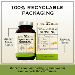 Herbal Roots frasco junto a objetos para comparar tamaño y cantidad