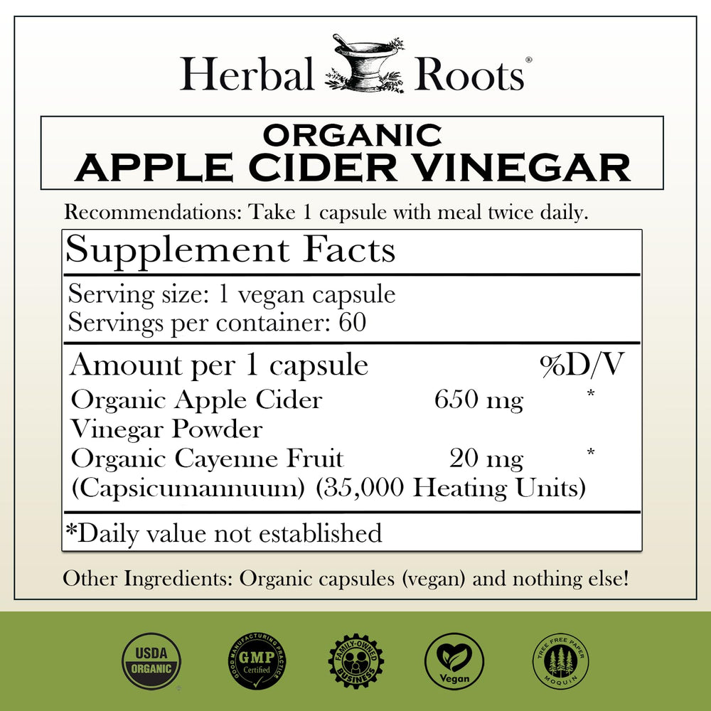 Herbal Roots detalle de una cápsula vegana, fácil de tragar y sin regusto