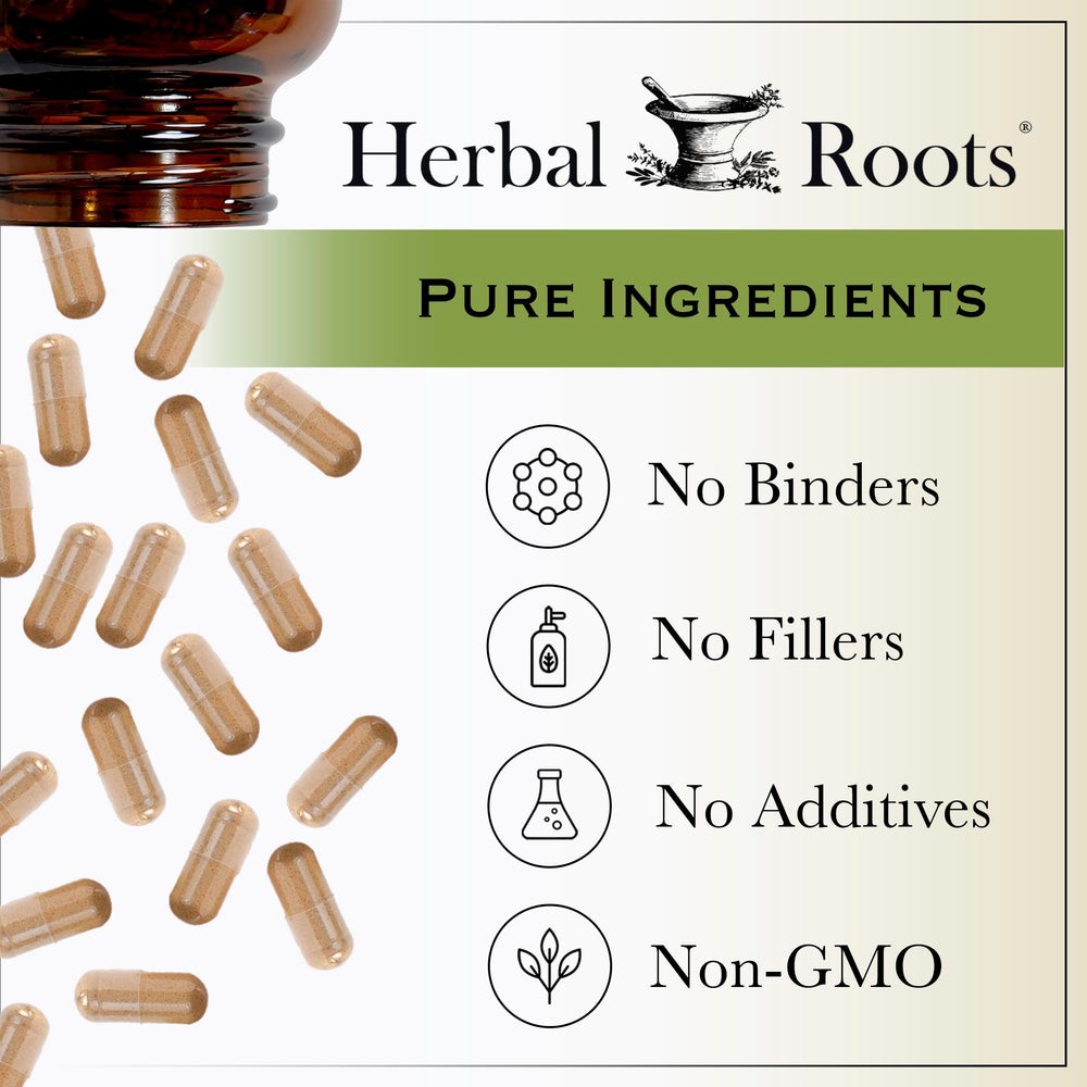 Herbal Roots frasco en mesa de desayuno sugiere integración diaria sencilla