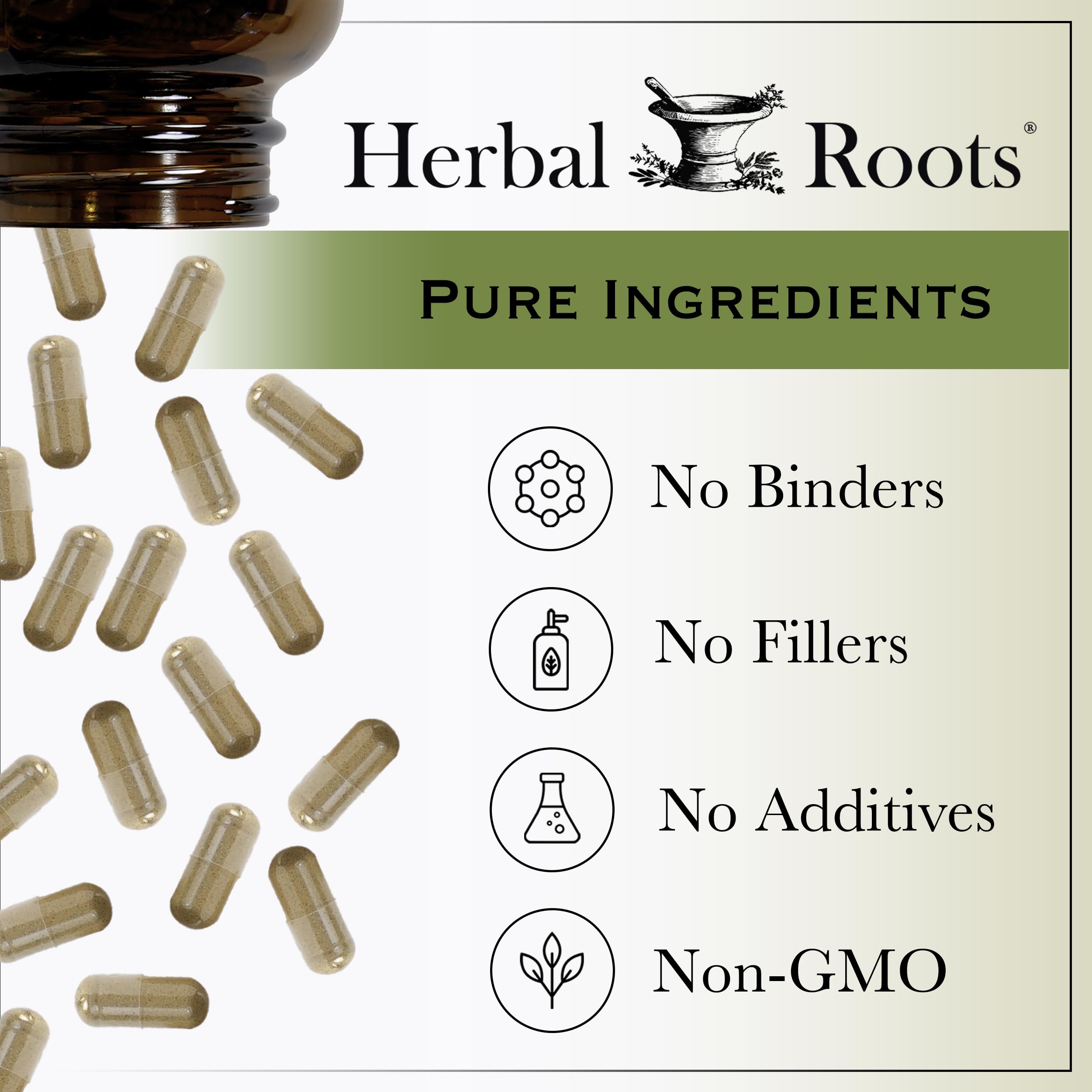 Herbal Roots frasco en cocina, estilo de vida saludable y uso cotidiano