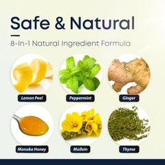 Herbal Tea Therapy líquido en cucharita mostrando textura y fácil administración