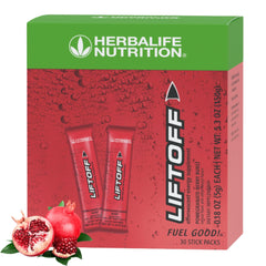 HERBALIFE empaque frontal mostrando 30 comprimidos y sabor granada