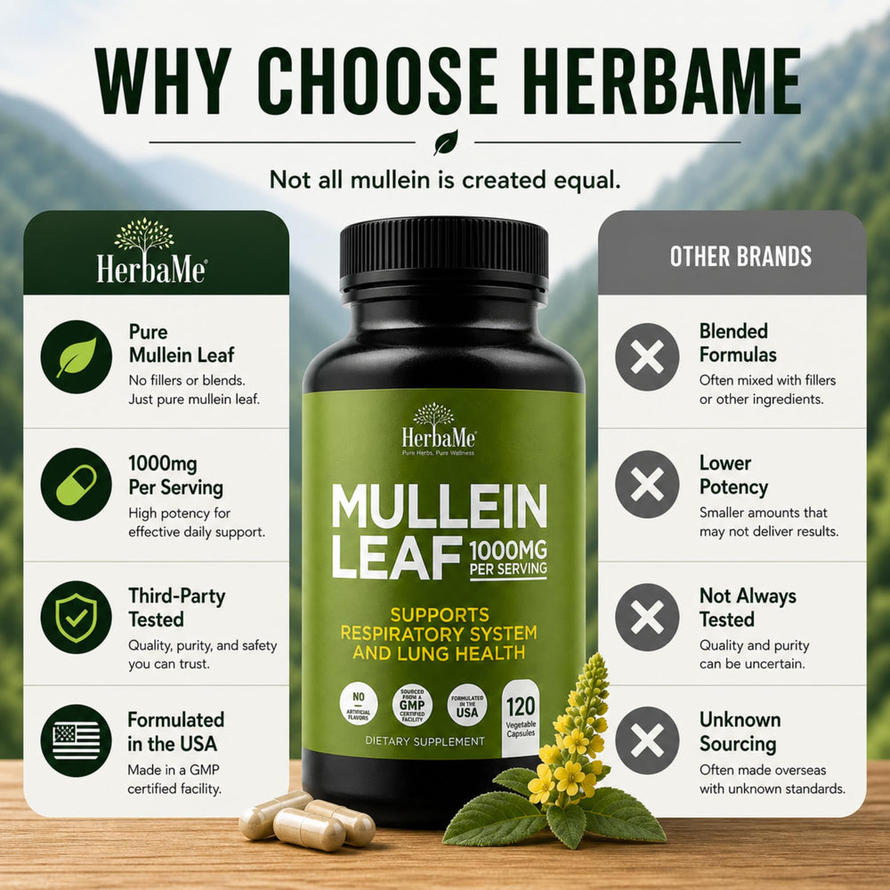 HerbaMe etiqueta nutricional en detalle mostrando calidad
