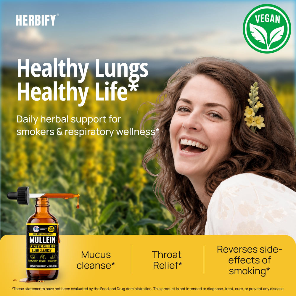 HERBIFY gotas en uso sobre una cuchara para mezclar en agua beneficio toma práctica