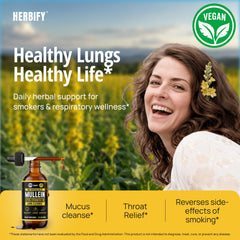 HERBIFY tintura vertida en un vaso con agua para una toma suave y práctica
