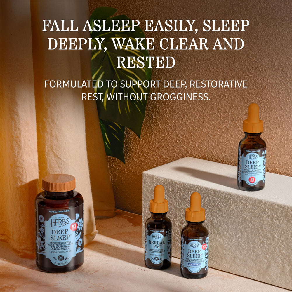 Herbs Etc. Deep Sleep con pasiflora y manzanilla, destaca origen botánico
