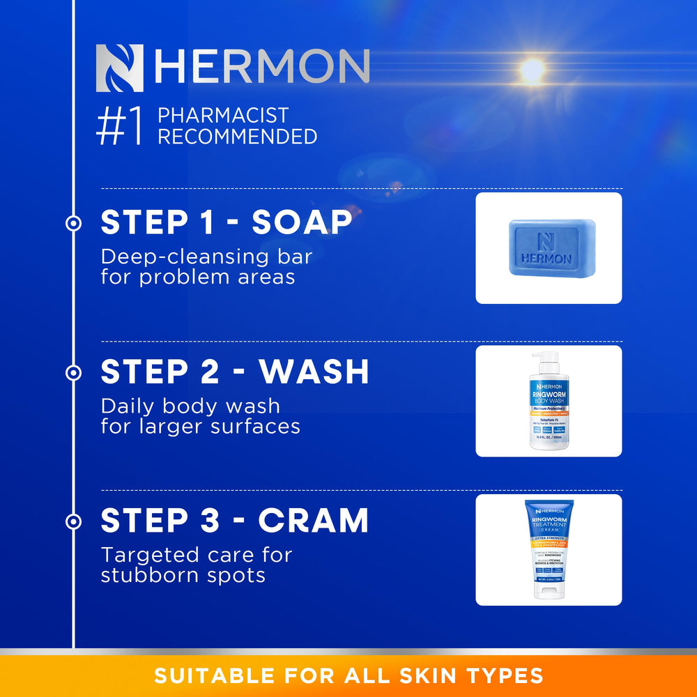Hermon crema junto a ropa de algodón para reducir irritación