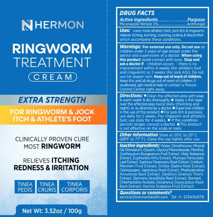 Hermon empaque abierto con instrucciones legibles para uso seguro