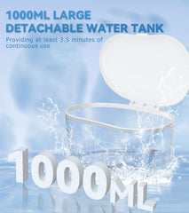 HEYAXA depósito 1000 ml abierto mostrando capacidad para sesiones largas