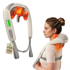 Heycool vista frontal del masajeador mostrando diseño ergonómico y comodidad