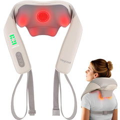 Heycool vista frontal del masajeador inalámbrico mostrando diseño ergonómico y comodidad