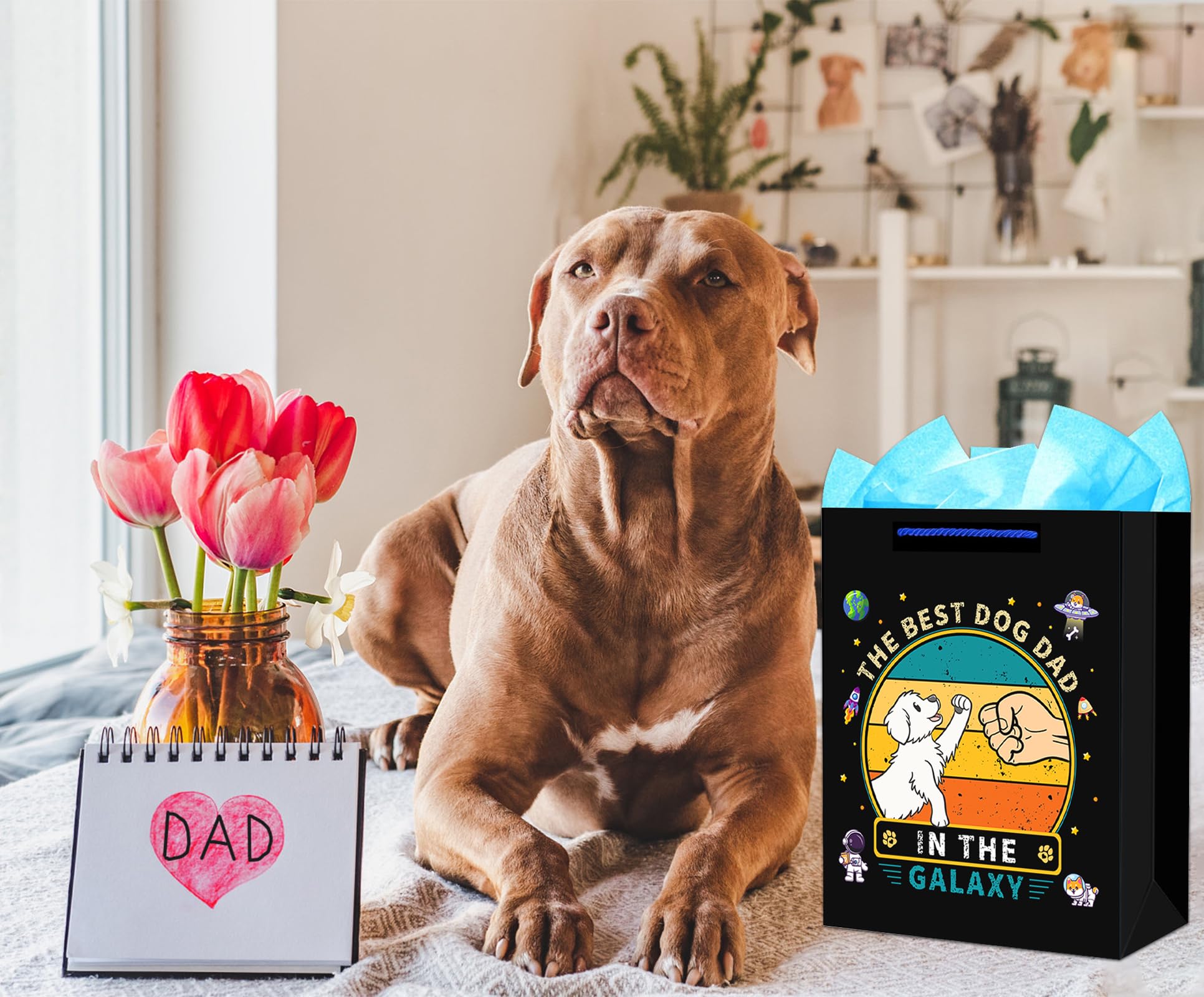 HEYINSHEN impresión «Best Dog Dad in the Galaxy» añade valor sentimental