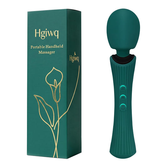 Hgiwq vista frontal del masajeador verde, apariencia compacta y elegante