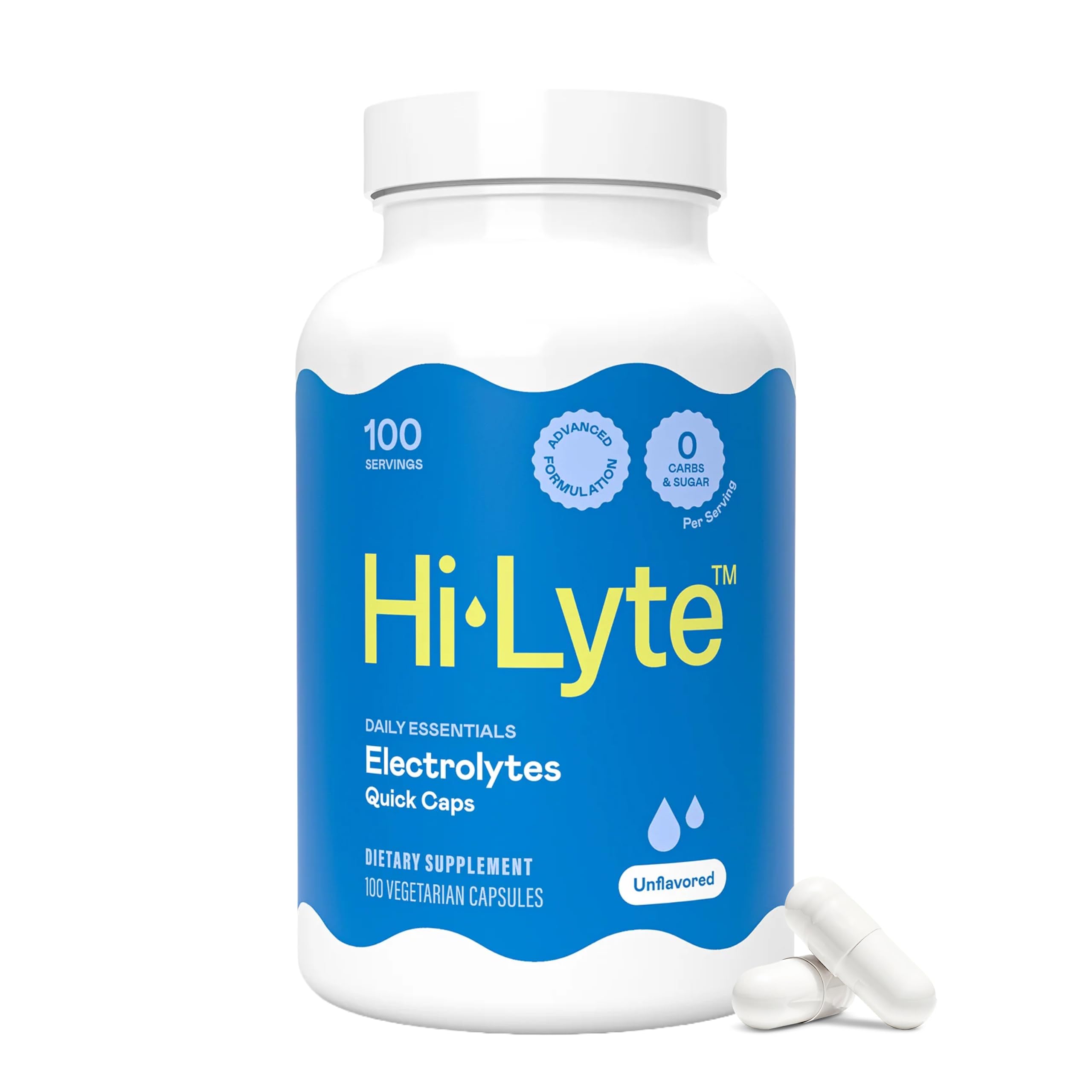 Hi-Lyte frasco delantero mostrando la marca y beneficio práctico