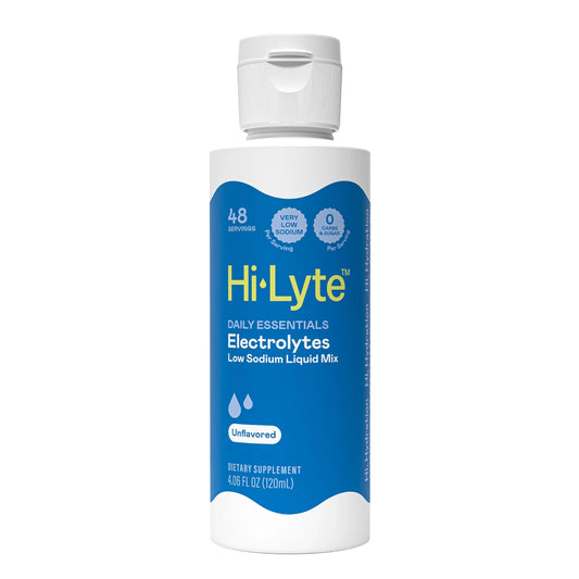 Hi-Lyte botella frontal mostrando etiqueta y tamaño portátil para hidratación