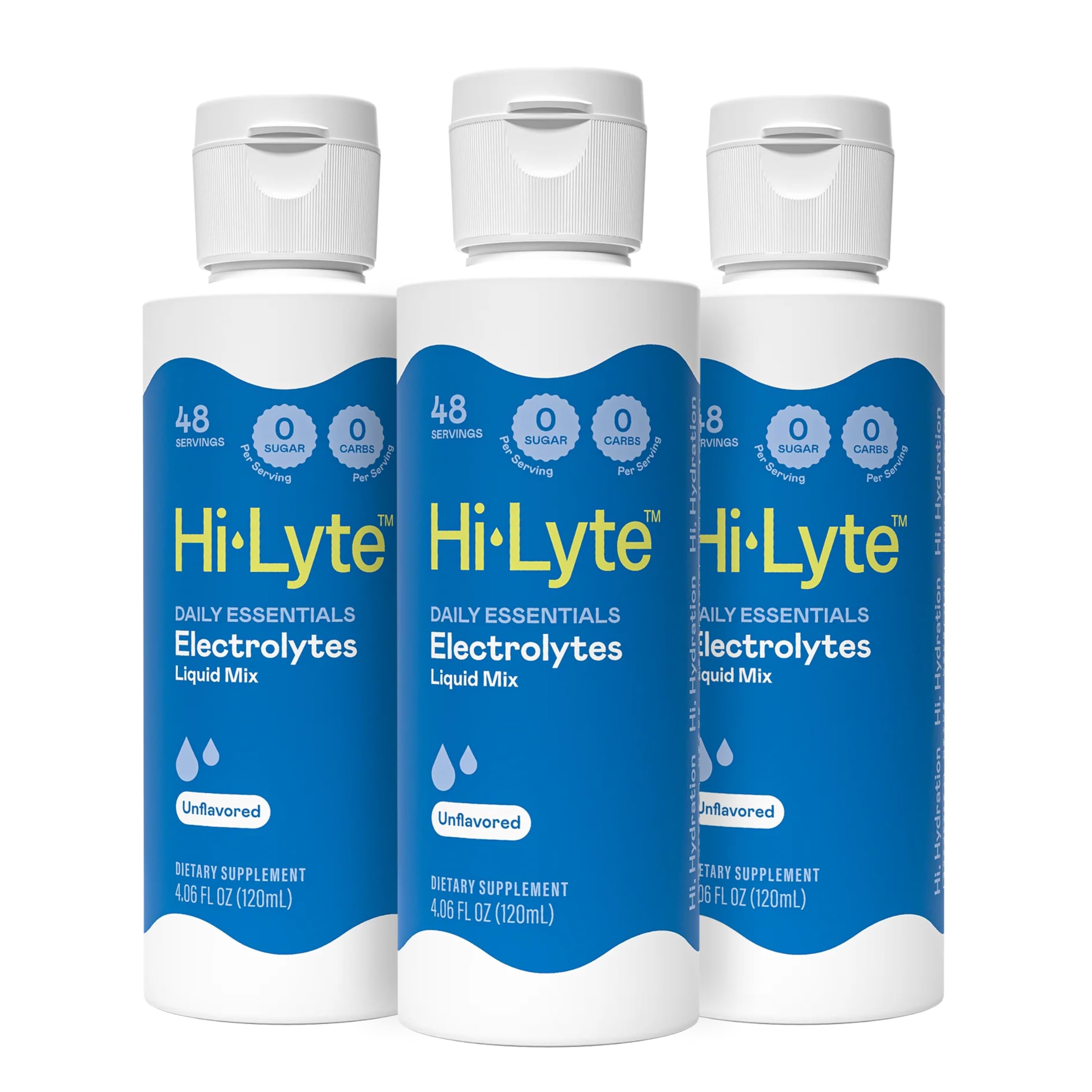 Hi-Lyte frasco frontal mostrando diseño y tamaño práctico para viajar