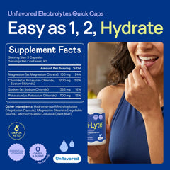 Hi-Lyte etiqueta con información de 700 mg de potasio y limpieza de ingredientes