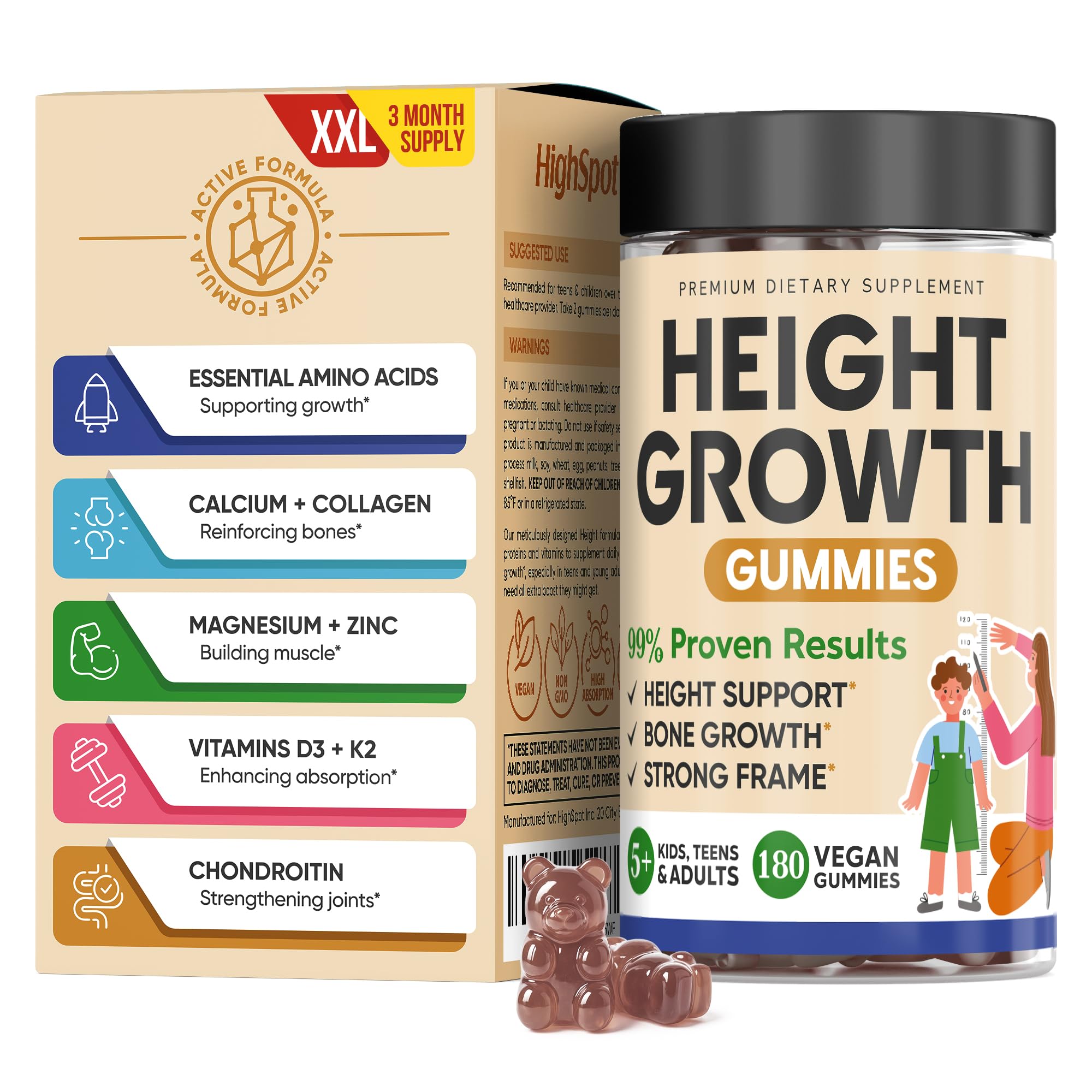 HighSpot vista frontal del envase mostrando el producto y beneficios
