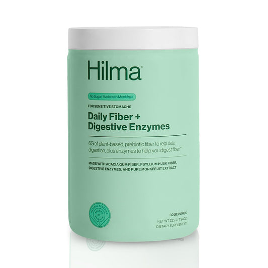 Hilma frente del envase mostrando diseño y beneficios para la digestión