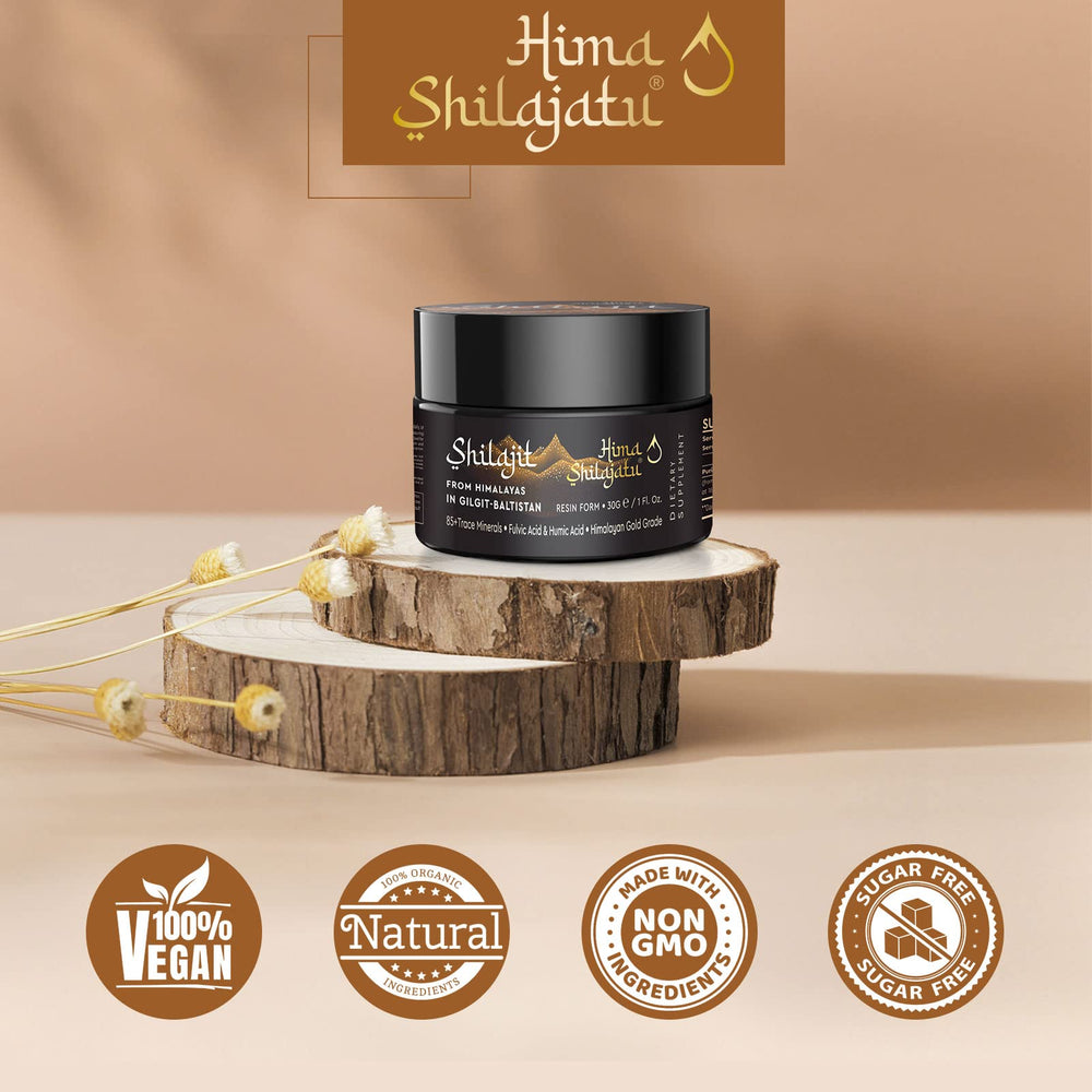 Hima Shilajatu etiqueta con ingredientes para confianza y transparencia