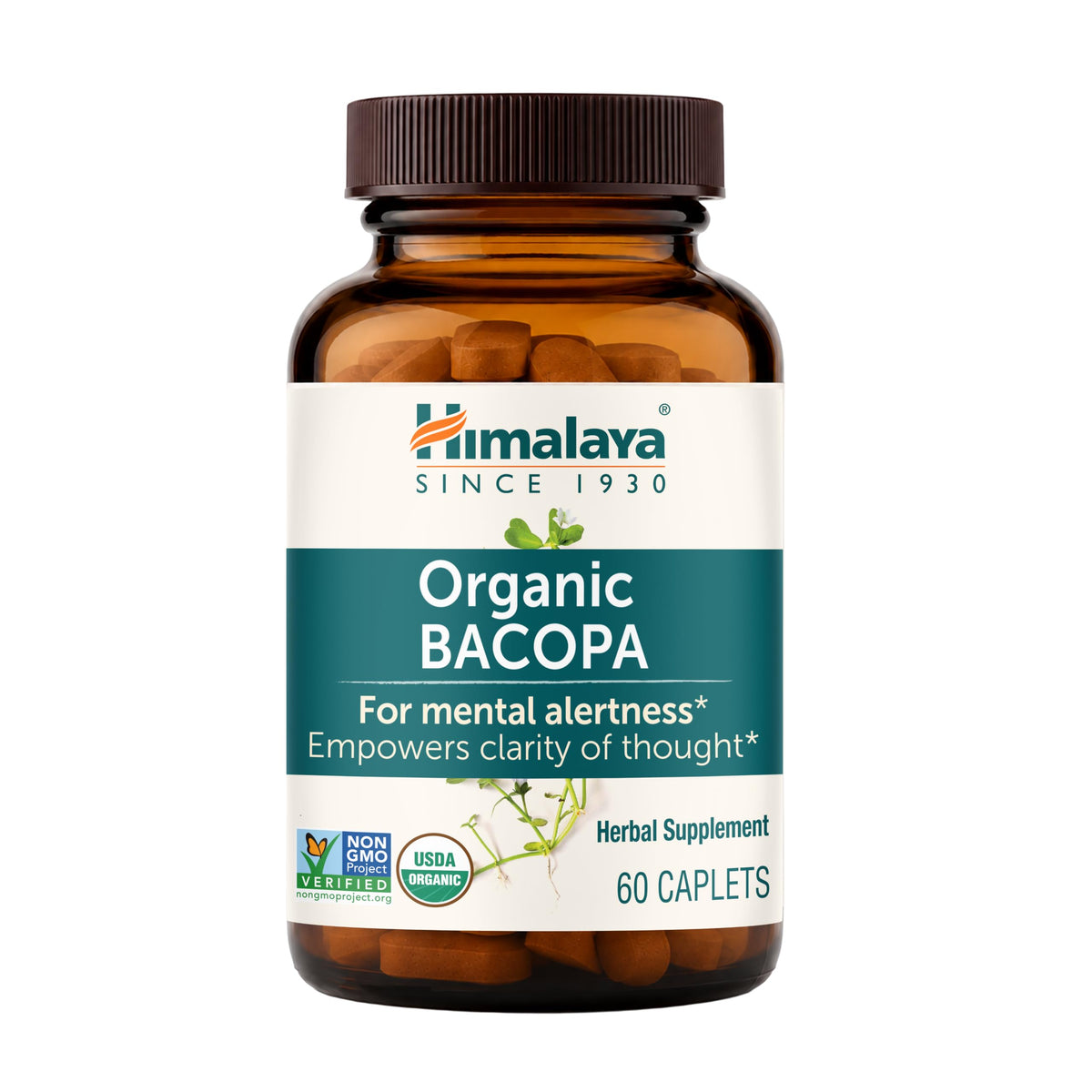 Himalaya frente del paquete mostrando certificación orgánica y beneficio cognitivo