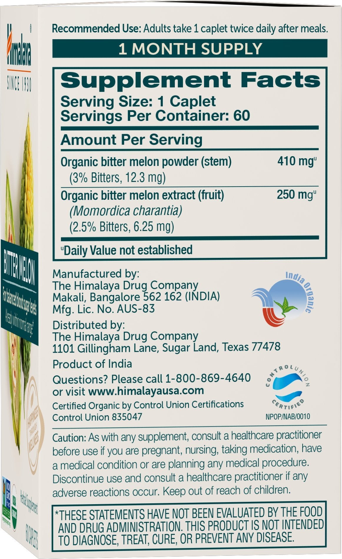 Himalaya caplet en mano para ver tamaño y facilidad de toma