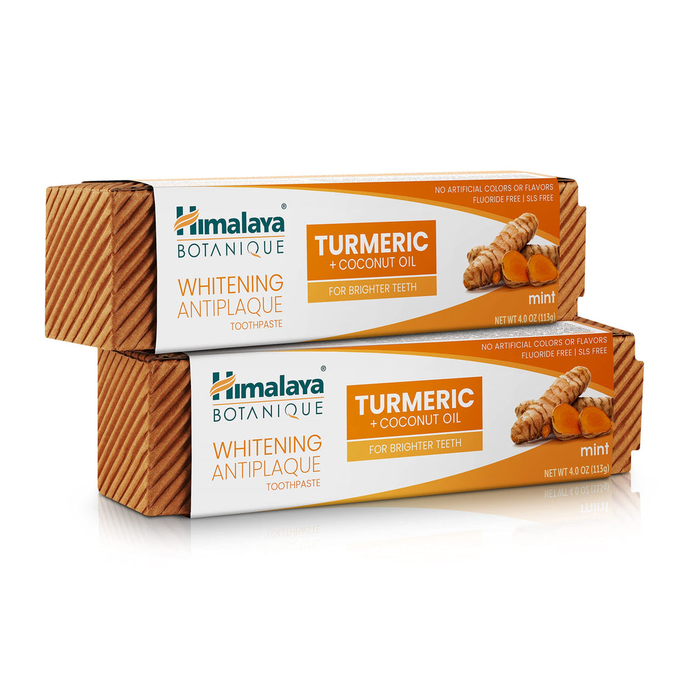 Himalaya pasta dental frente del pack mostrando envase y marca, limpieza natural