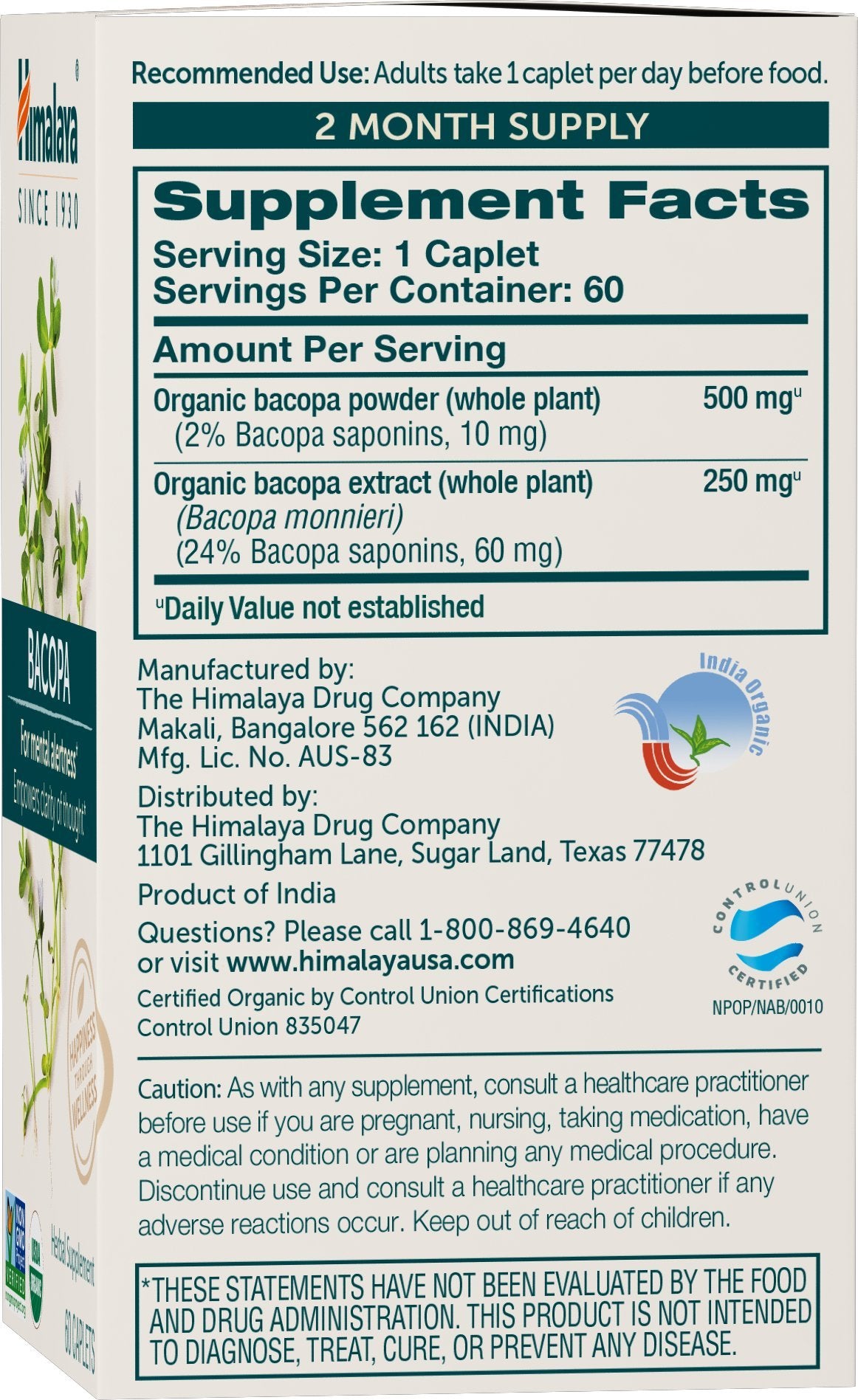 Himalaya caplet en mano para comparar tamaño y dosificación cómoda