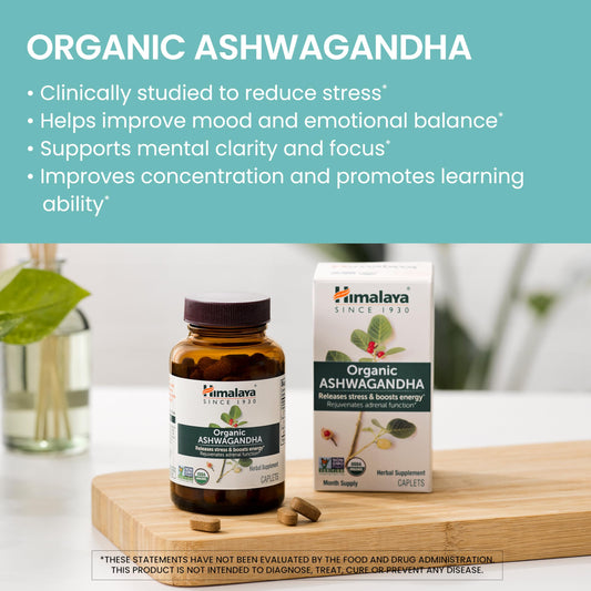 Himalaya detalle de la etiqueta con ingredientes y sello orgánico para tranquilidad