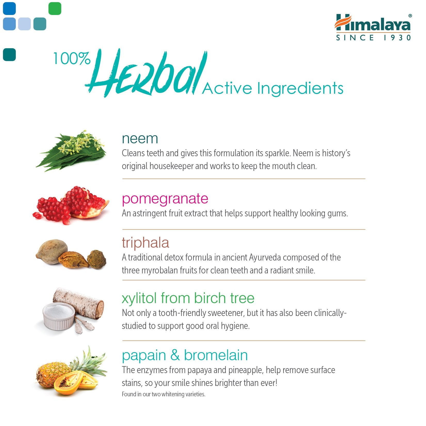Himalaya etiqueta con ingredientes neem y granada para cuidado natural