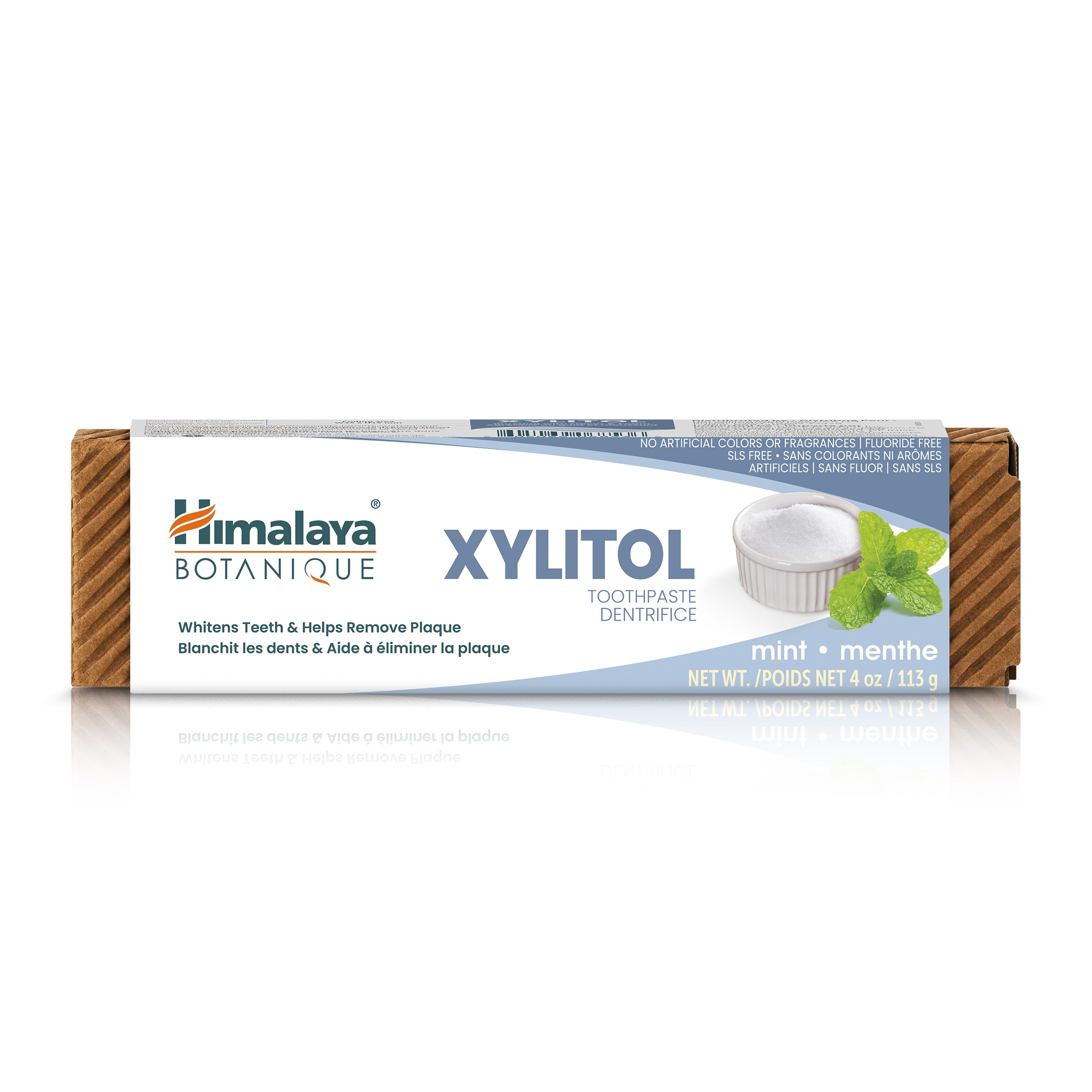 Himalaya etiqueta de ingredientes en primer plano para verificar botanicals