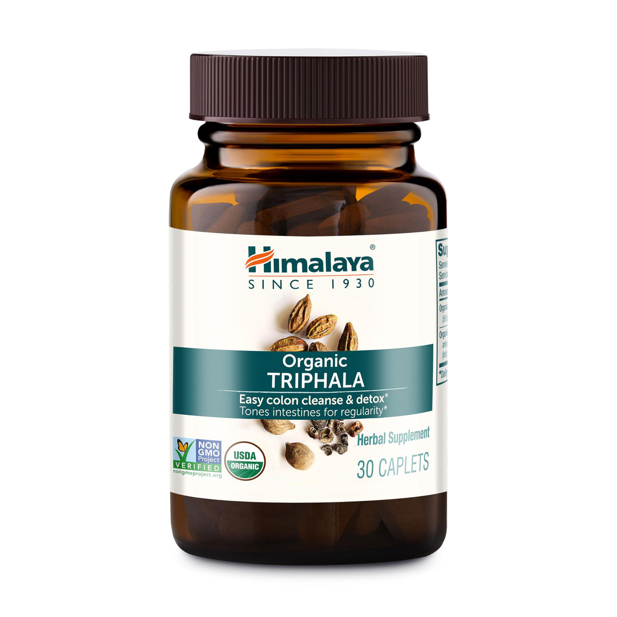 Himalaya frente del empaque mostrando versión Triphala y beneficio de limpieza suave