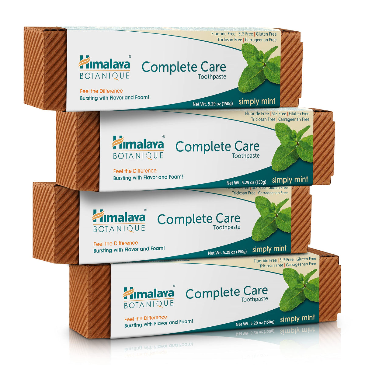 Himalaya frente del empaque mostrando pack de 4 y beneficio natural
