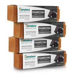 Himalaya empaque frontal del pack de cuatro con beneficio blanqueador visible