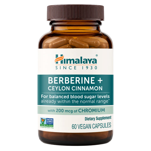 Himalaya frente del envase mostrando 60 cápsulas y beneficios visibles