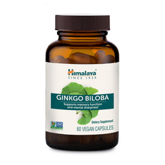 Himalaya envase frontal mostrando 60 cápsulas y diseño claro, beneficio confianza