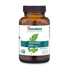 Himalaya frasco frontal mostrando etiqueta y 60 cápsulas como complemento vegano