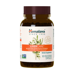 Himalaya frasco frontal mostrando etiquetas y beneficio de soporte hepático