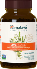 Himalaya LiverCare envase frontal mostrando marca y cantidad, claridad de presentación