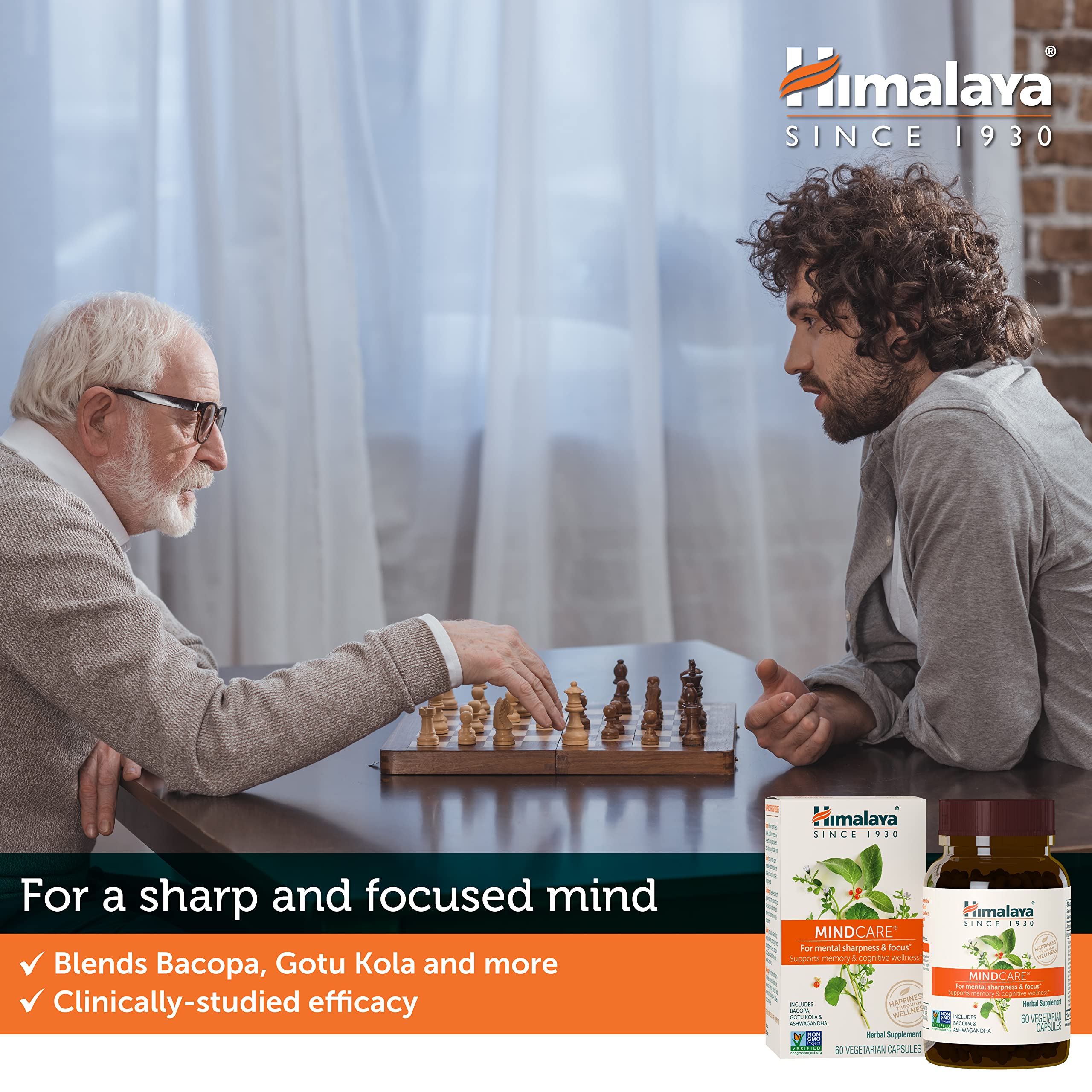 Himalaya MindCare textura del extracto en polvo destacando ingredientes botánicos