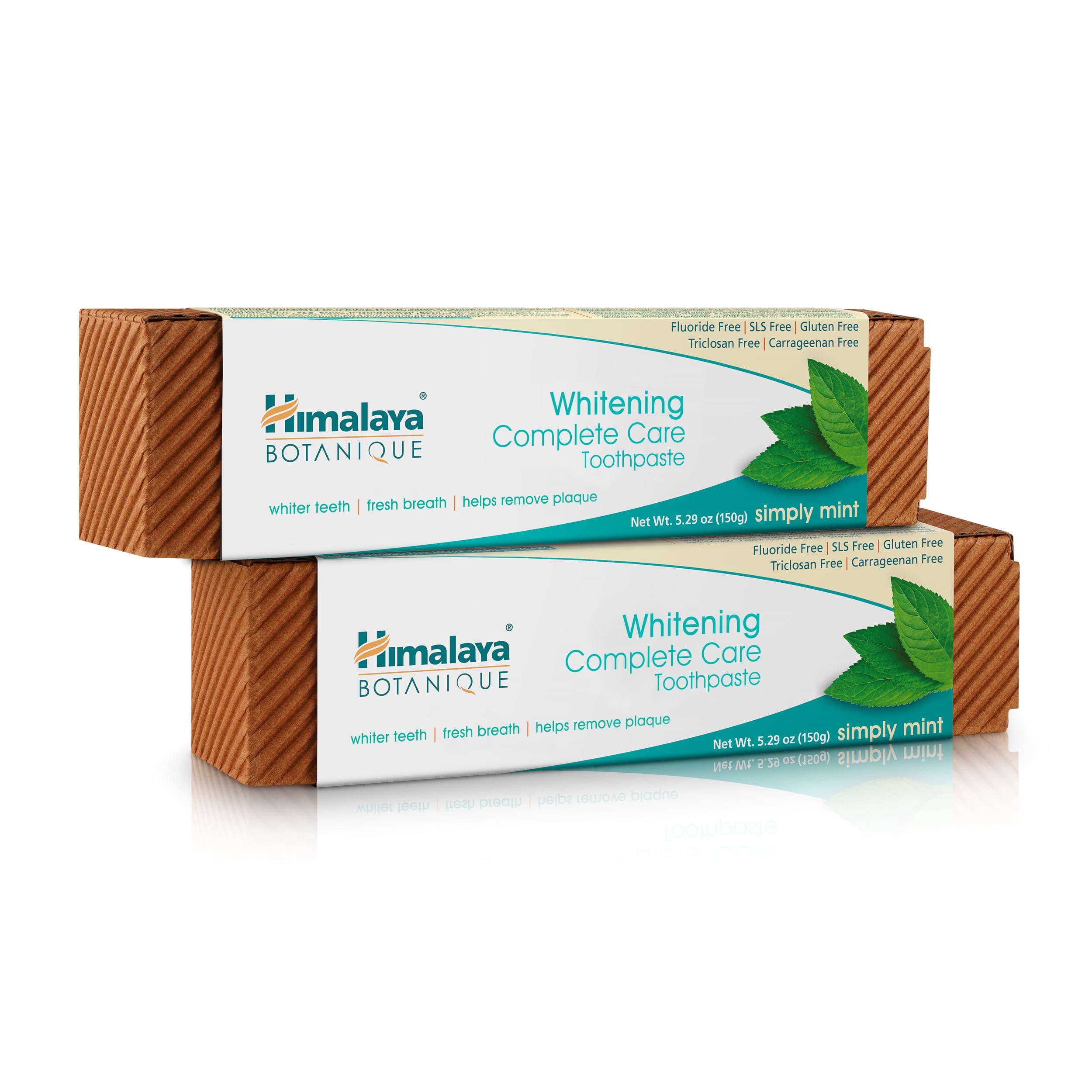 Himalaya empaque frontal mostrando beneficio blanqueante y menta