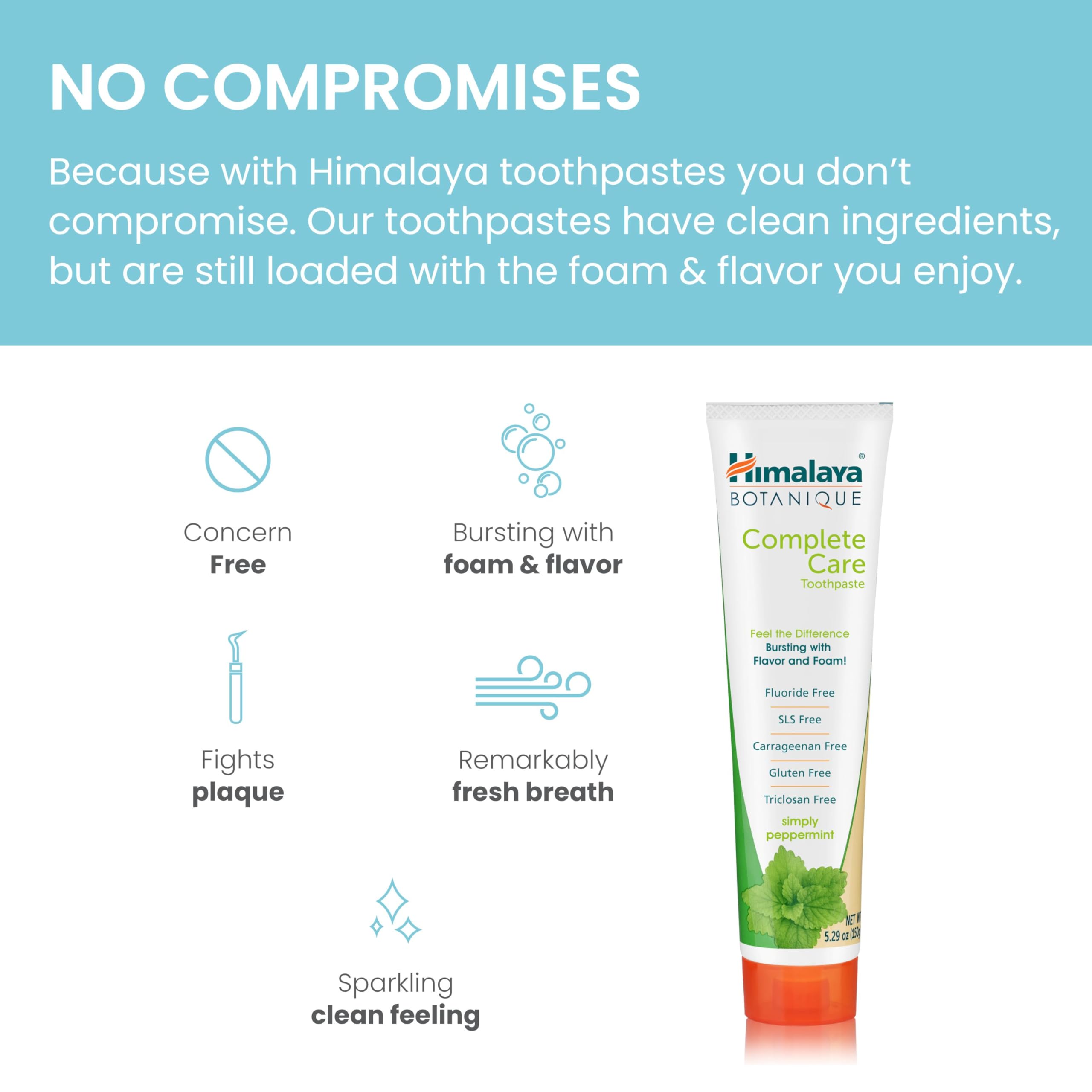 Himalaya crema en cepillo listo para cepillado y sensación de frescor