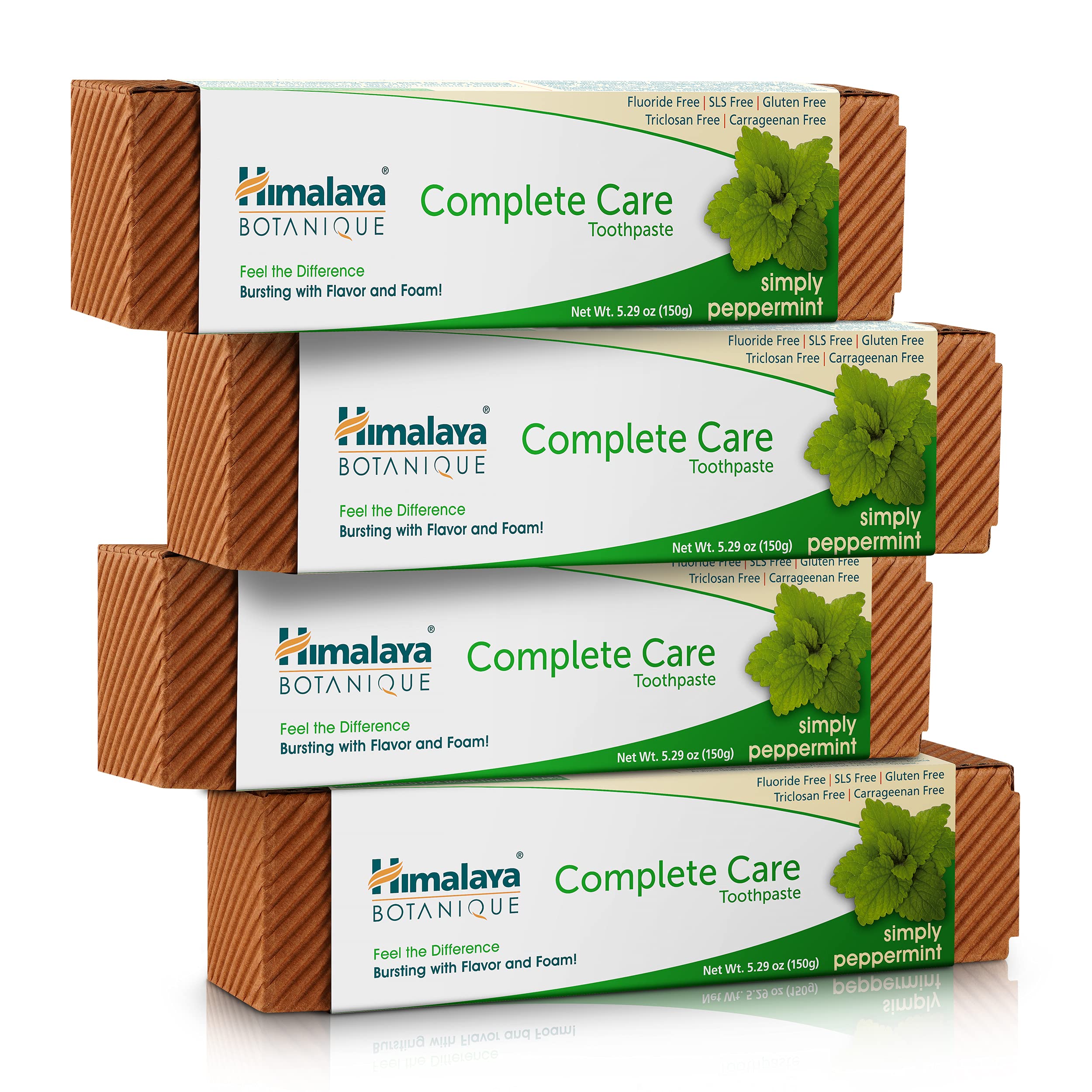 Himalaya empacado frontal mostrando pack de cuatro y beneficios naturales