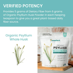 Etiqueta del producto Himalaya con sellos USDA Organic y Non-GMO Project visibles